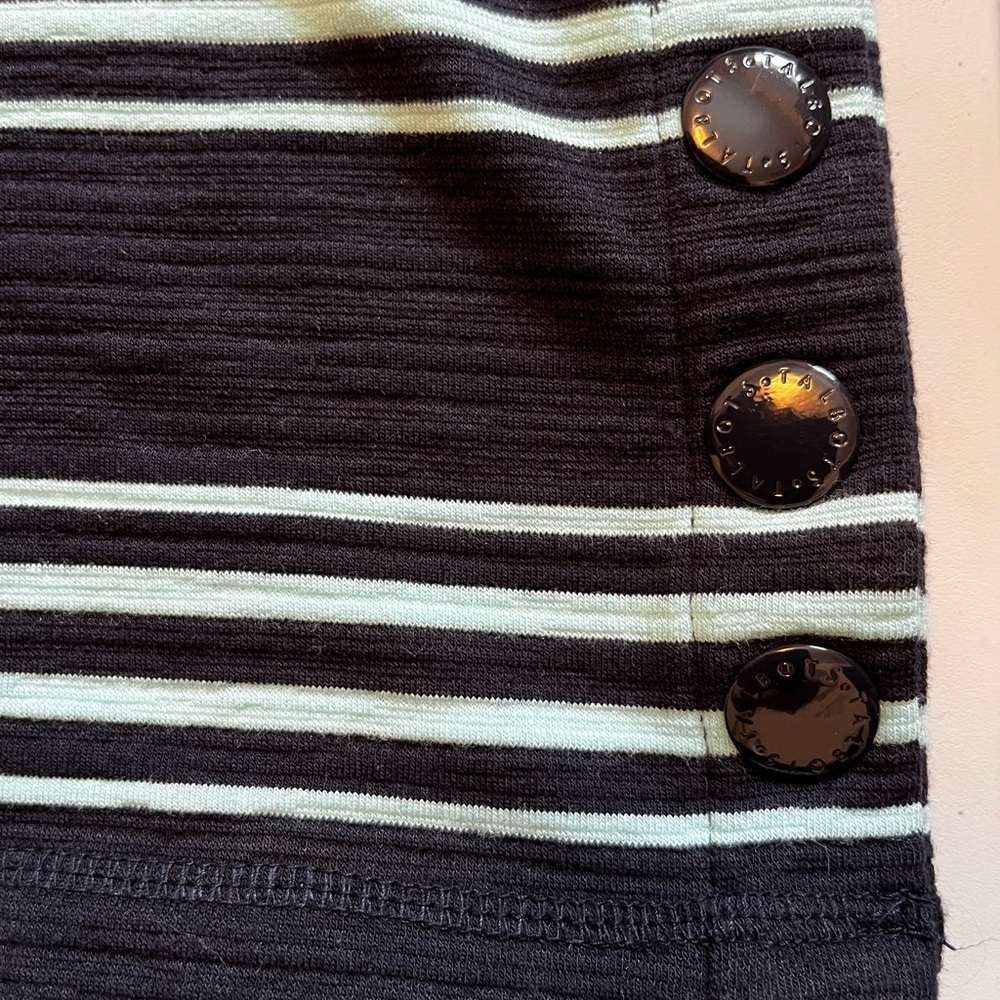 NWT T by Talbots Navy Striped Dress UPF 50 Cotton Blend Midi Size Small - Picture 6 of 8